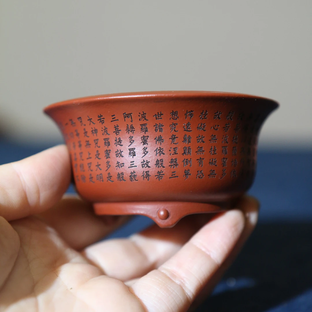 紫砂花盆手工盆微型盆桌面盆栽掌上盆景名家盆朱泥大红袍小品