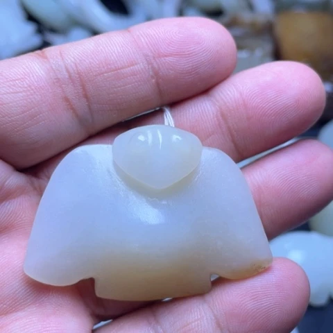和田玉未镶嵌吊坠(不含链)