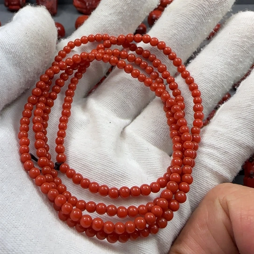 南红玛瑙未镶嵌小米珠3.5