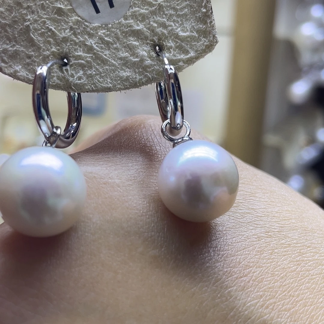 耳饰淡水珍珠银S925镶嵌