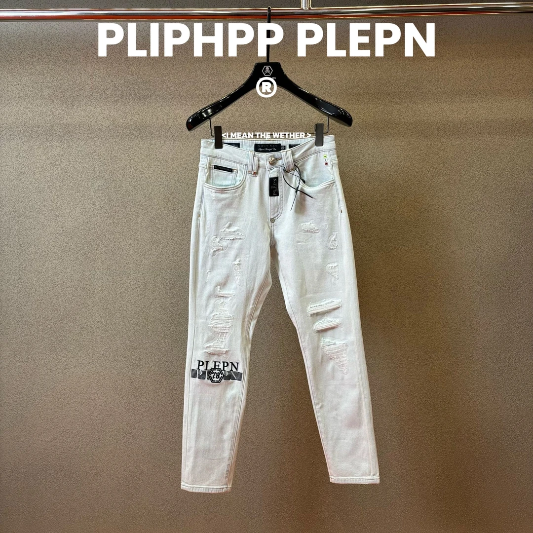 PLIPHPP PLEPN正品PP潮奢百灵达绣重工洗水男士直筒牛仔裤子9927