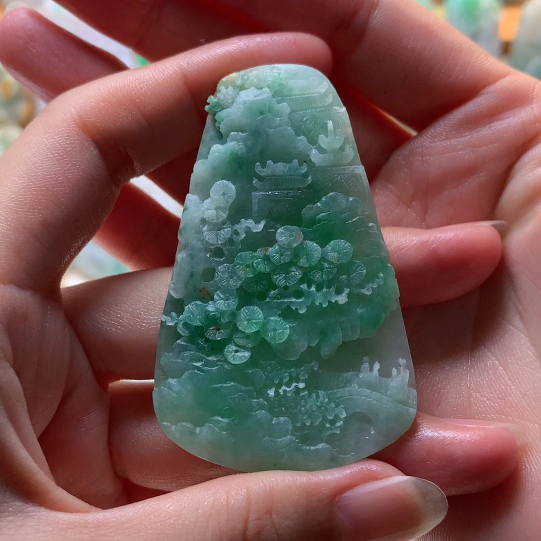 球****定制翡翠未镶嵌山水