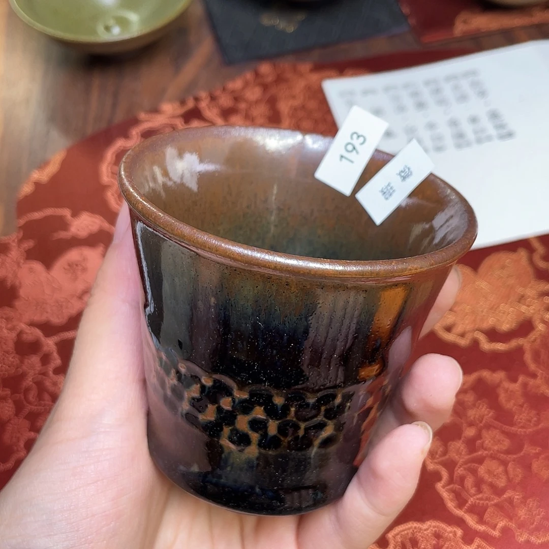 L***5茶盏193 福临号建盏柴烧薄胎微瑕