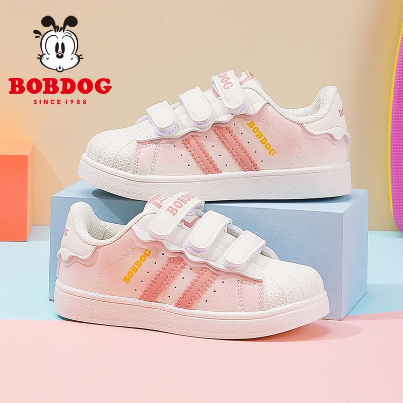 巴布豆童鞋女童板鞋2025新款低帮春秋季防滑透气运动鞋校园儿童鞋