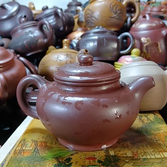 紫砂茶壶宜兴原矿底槽清柴烧手工350cc紫砂壶