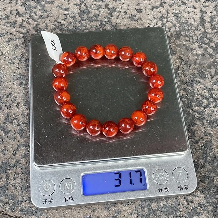 时***雨南红玛瑙未镶嵌手串