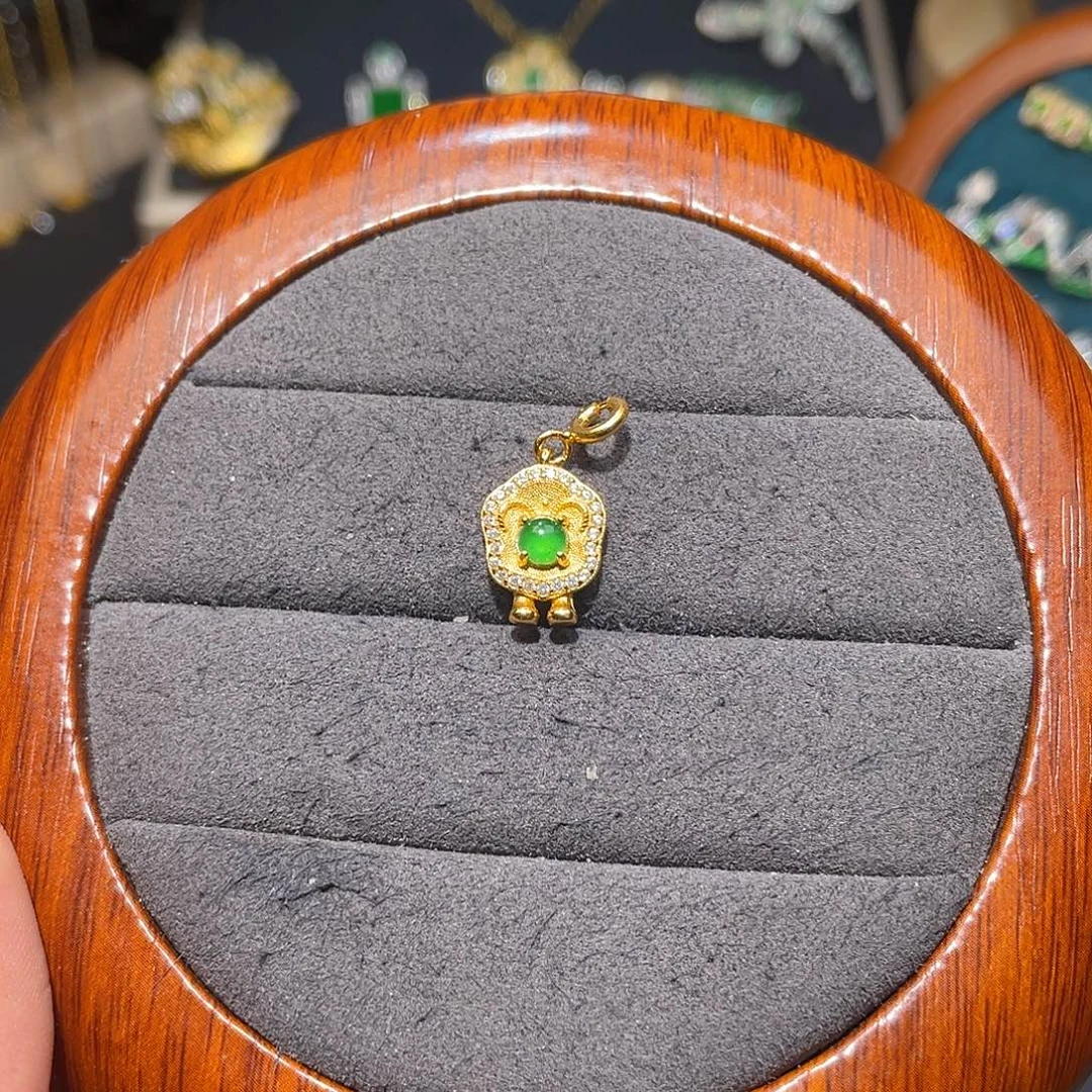 翡翠银S925镶嵌颈饰