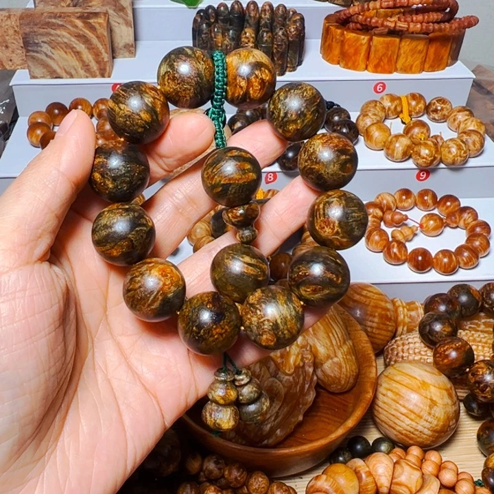 四***财木质非金属水墨丹青高品手串