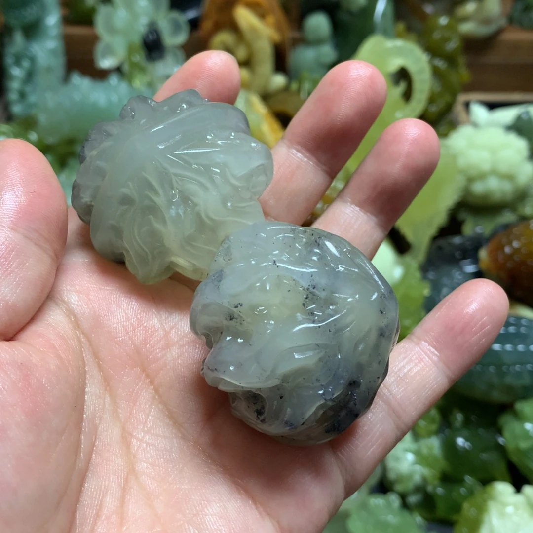 岫玉未镶嵌手把手把