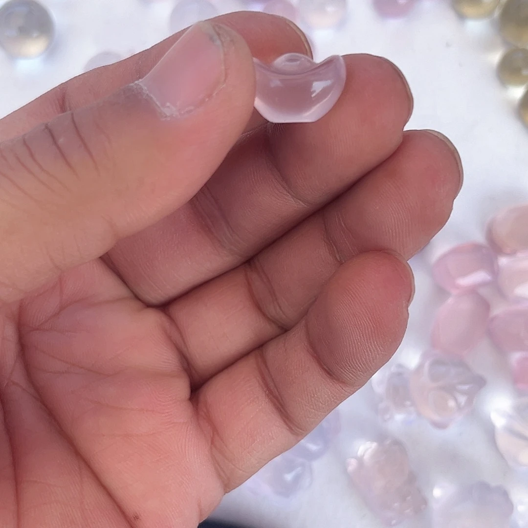 手串银S925镶嵌水晶-**多粉水晶元宝
