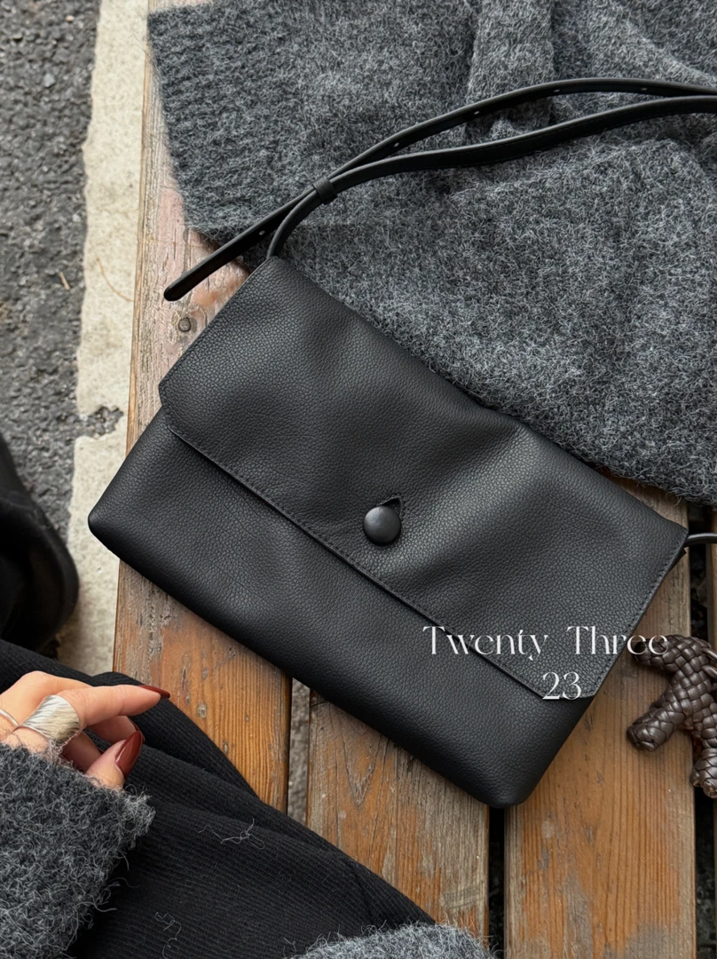 TwentyThree极简风头层羊皮手提腋下包 高级感百搭通勤斜挎手机包