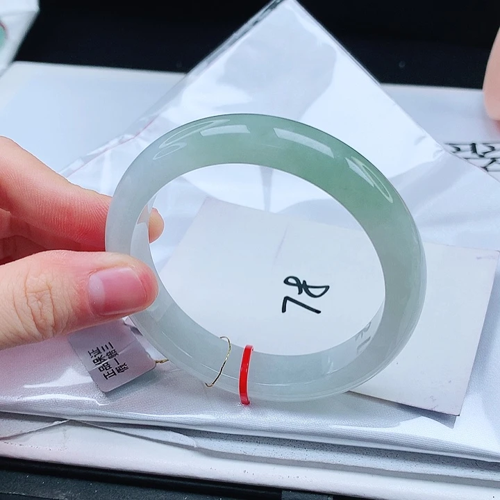 翡翠手镯未镶嵌缅甸天然a货手镯56+