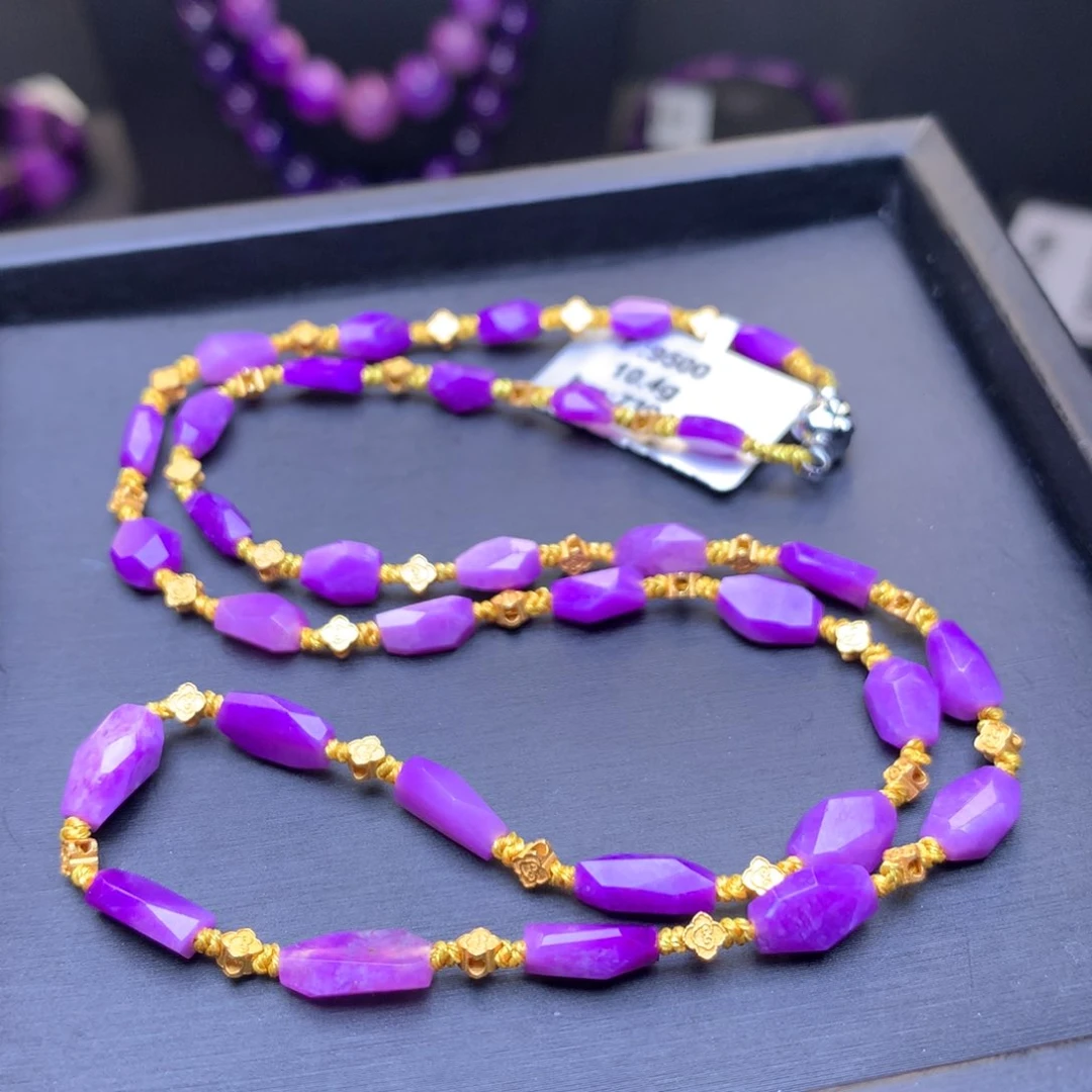 苏纪石（舒俱来）项链18K金镶嵌