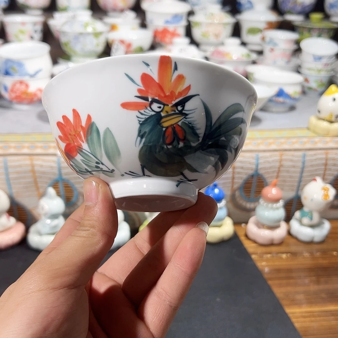 景德镇手工手绘陶瓷5寸振德碗