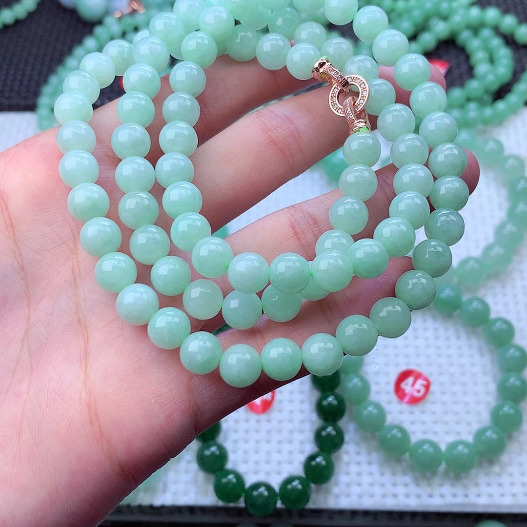 翡翠未镶嵌毛衣链