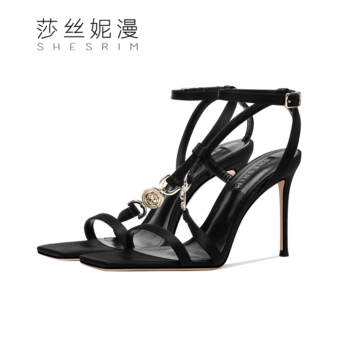 U12-【视觉张力】细跟露趾凉鞋女2024夏季新款百搭优雅气质高跟鞋