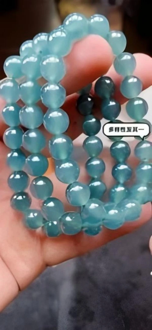 552133T03-3A7-翡翠手串-20颗-9+mm -多样性/发一件 单圈