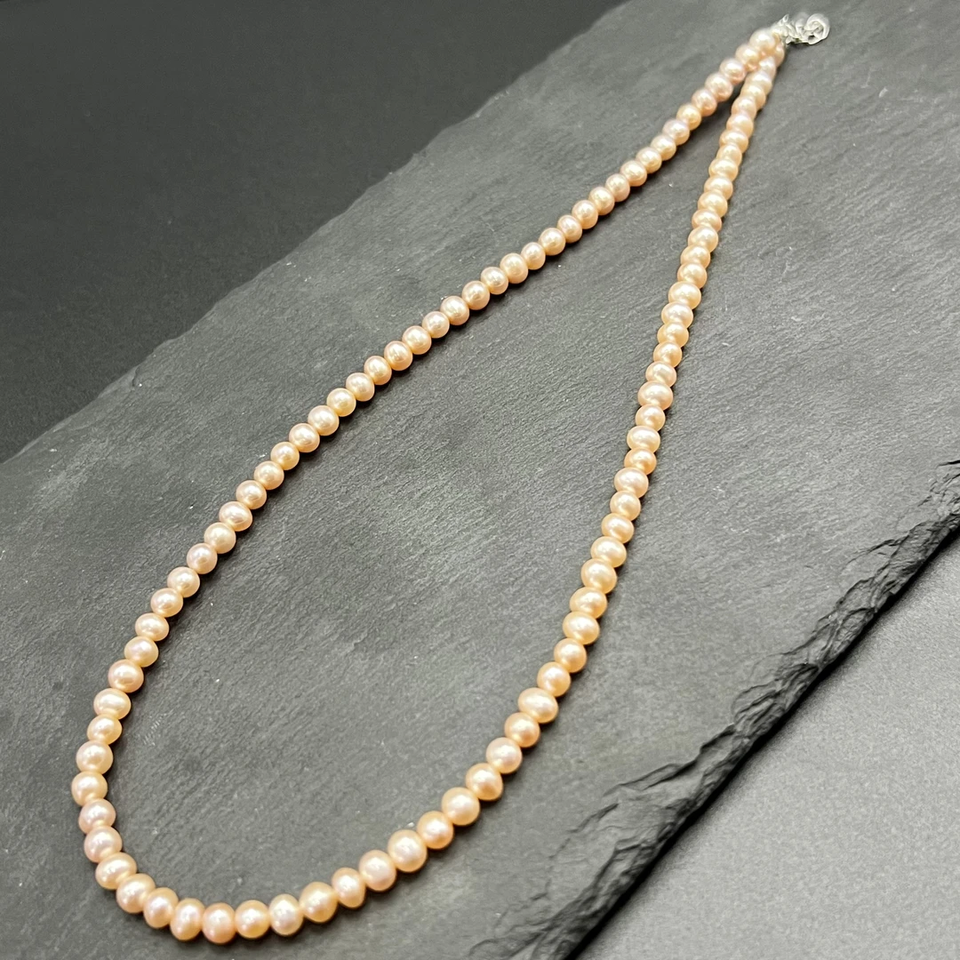 极强光无瑕粉皮淡水珍珠项链 KT24071415