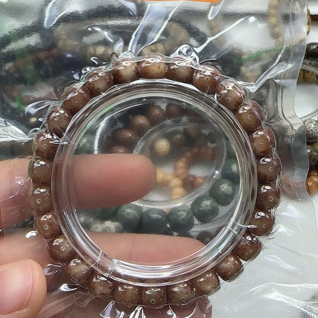星月菩提手串37殿堂粉冰星月菩提98单圈