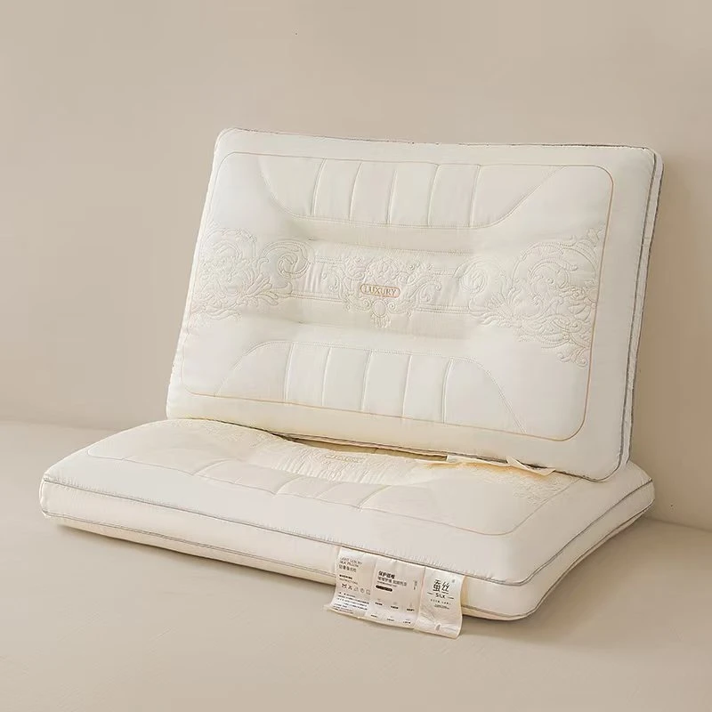 轻奢蚕丝枕护颈助眠家用枕芯