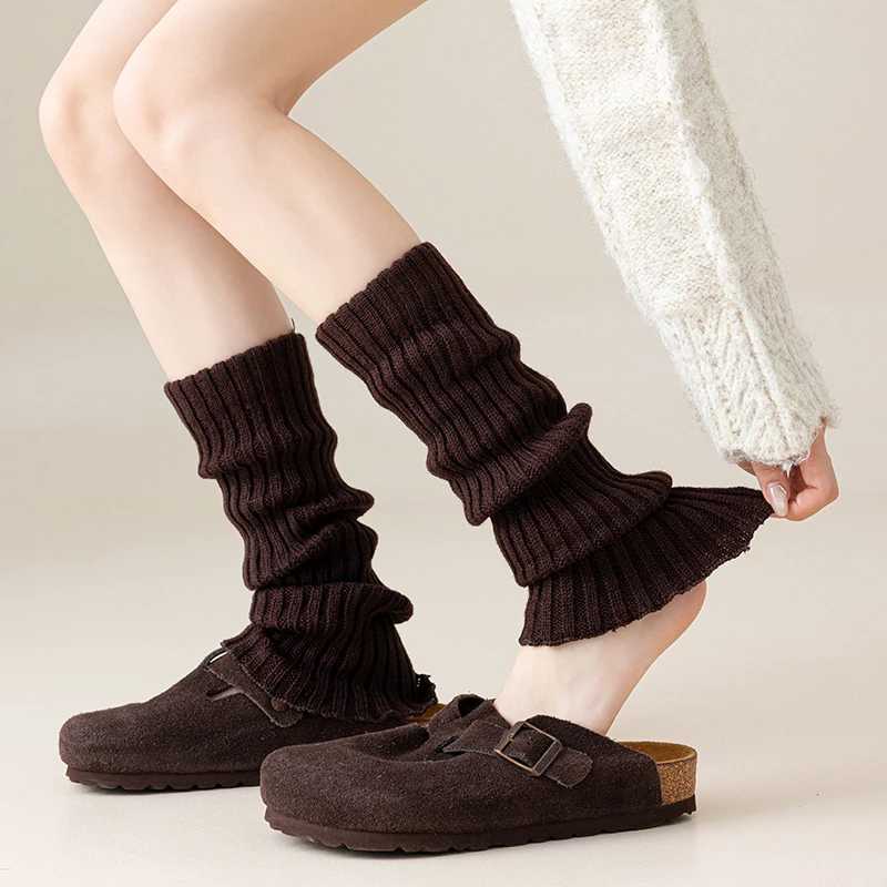羊毛袜套女针织堆堆袜秋冬保暖长筒腿套搭配靴子配雪地靴显瘦腿袜