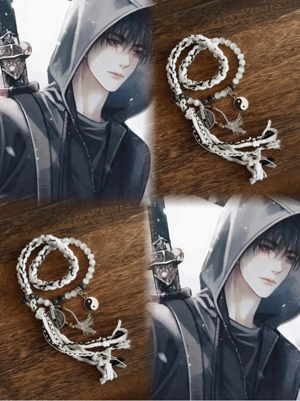 铜合金大理石手链 张起灵印象款藏式手编绳男女设计款情侣款