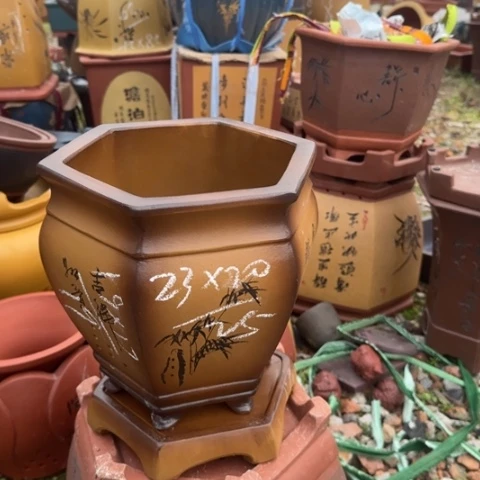 红陶紫砂花盆盆景盆栽