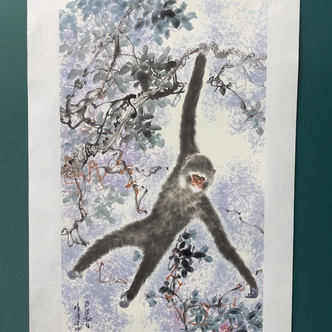 国画艺术家真人手绘