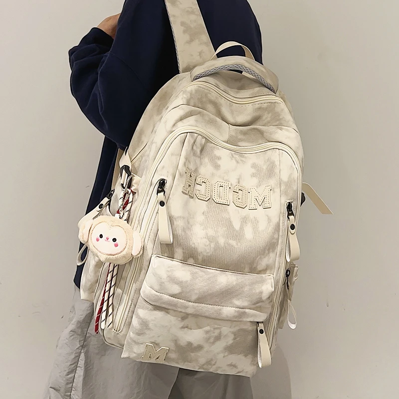 书包女生高颜值ins风初中生推荐小众大容量高中大学生百搭双肩包