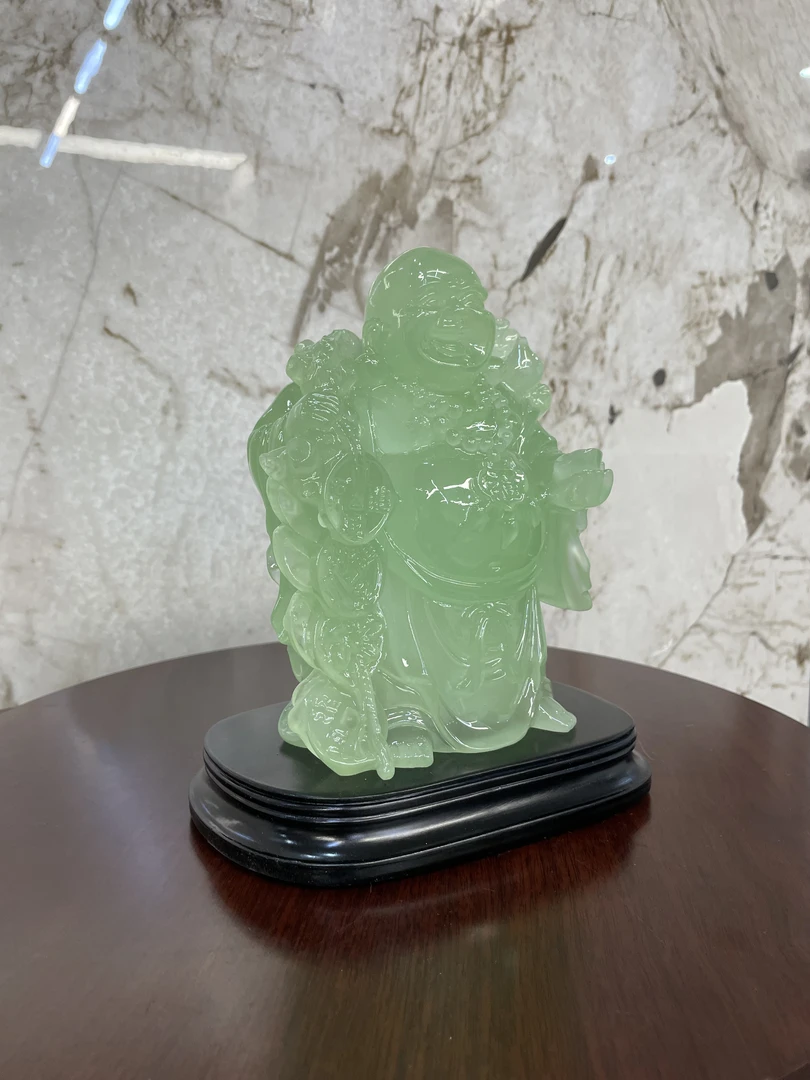 玉石工艺品家居装饰供奉弥勒佛客厅摆设（17*13*20.5）