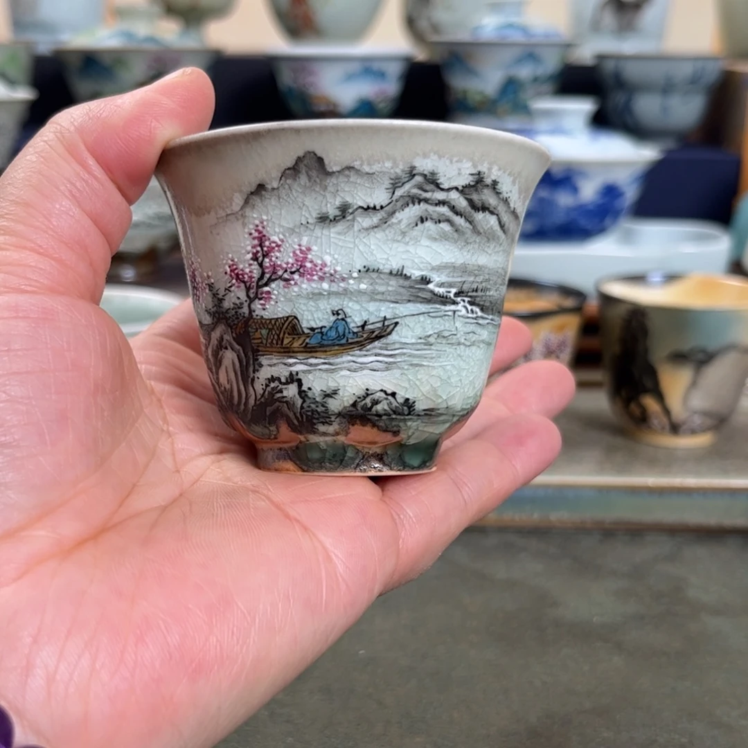 瓷杯子我们观山观水观自在