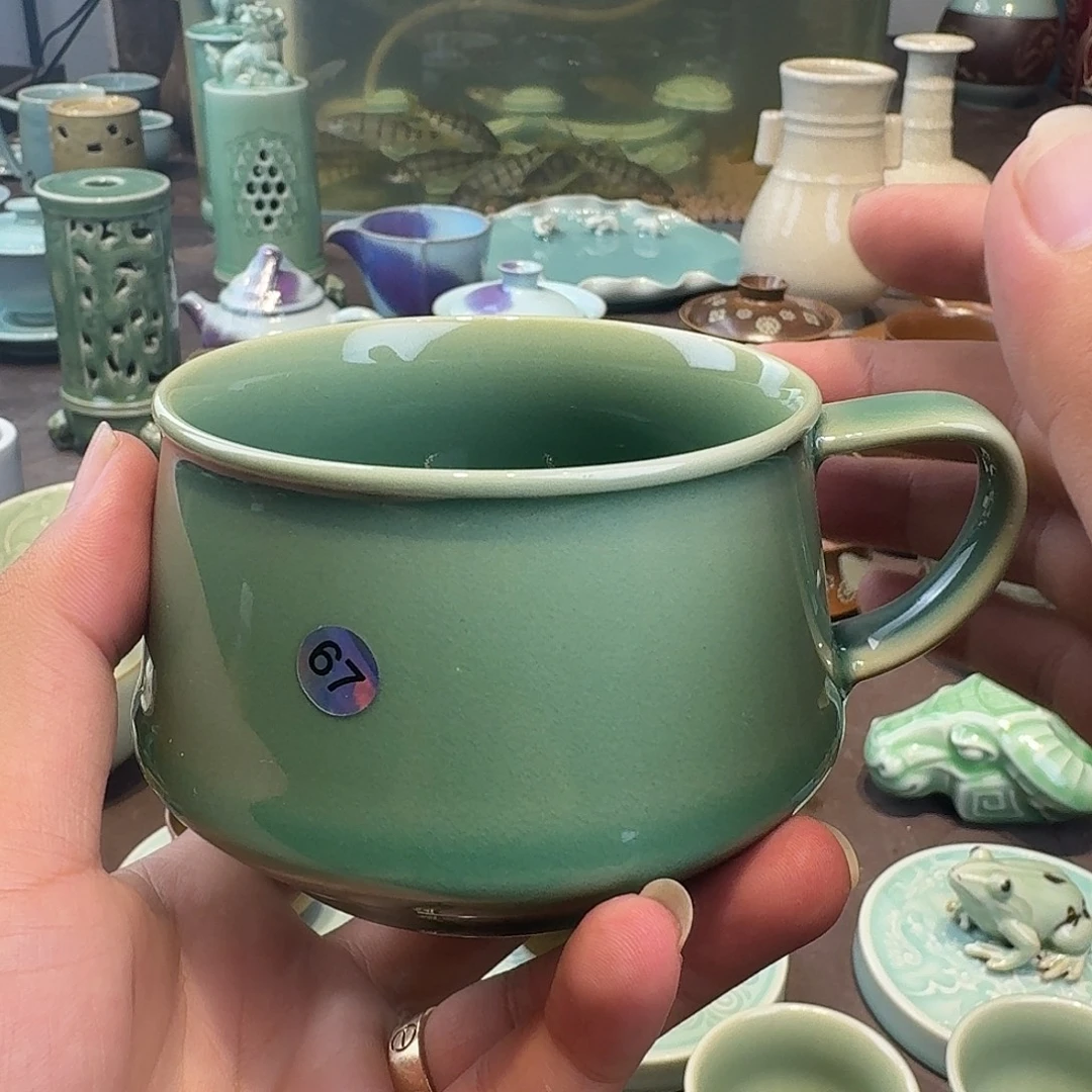 龙泉青瓷茶具微瑕