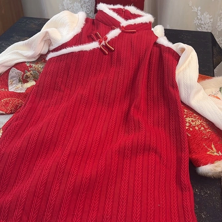 拼接袖旗袍140一件