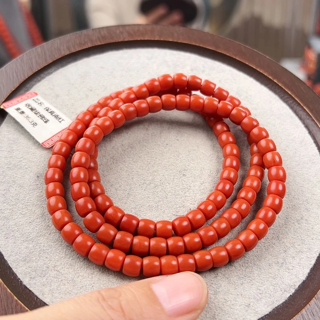 南红玛瑙手串未镶嵌