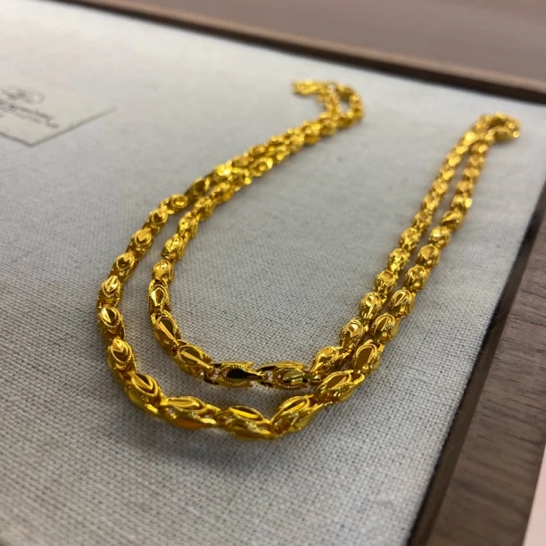 项链 CHANGJIU/昌久 黄色轻奢时尚气质简约经典项链079