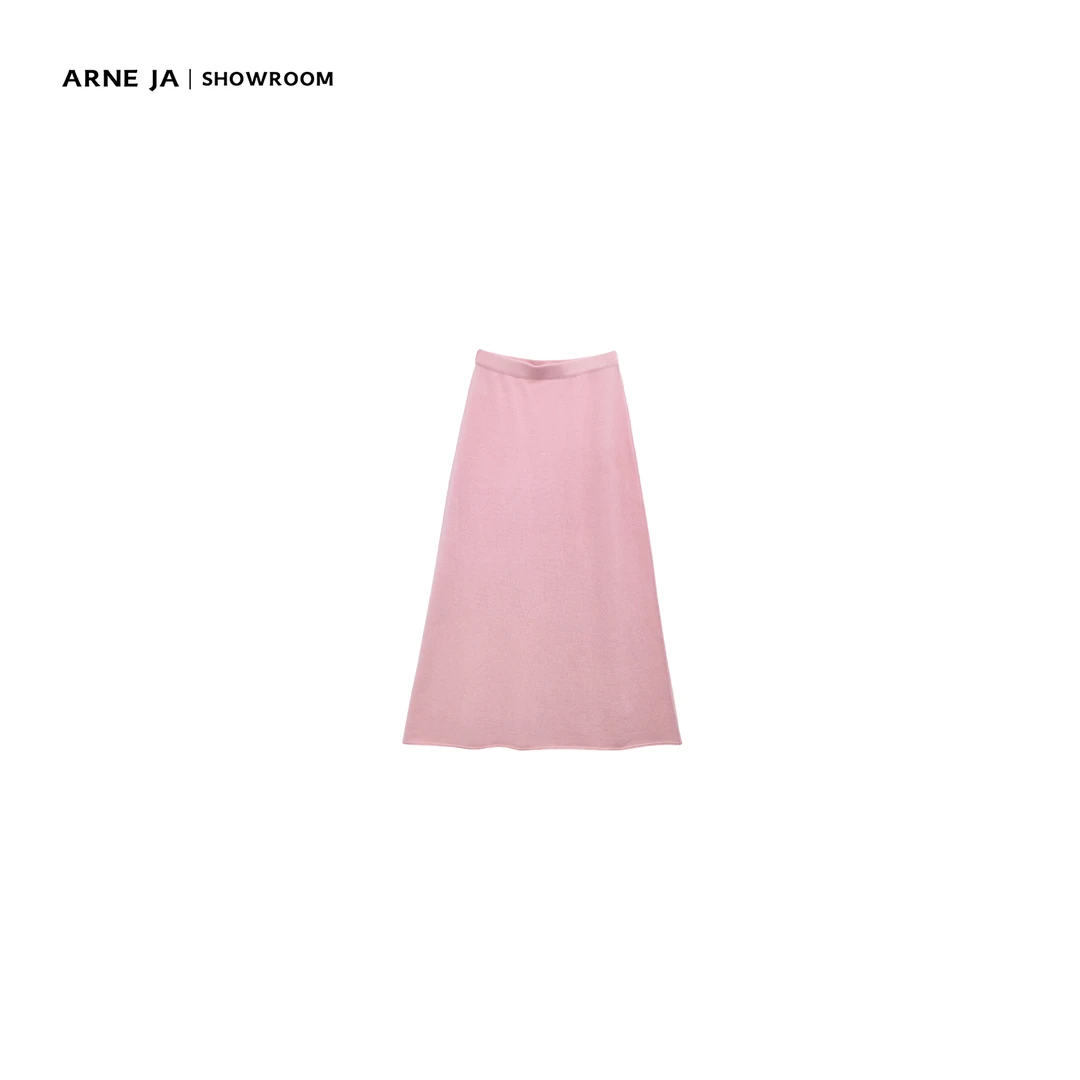 ARNE JA｜“低欲望美学”精织桑蚕丝羊绒悬垂延展半裙W68425221