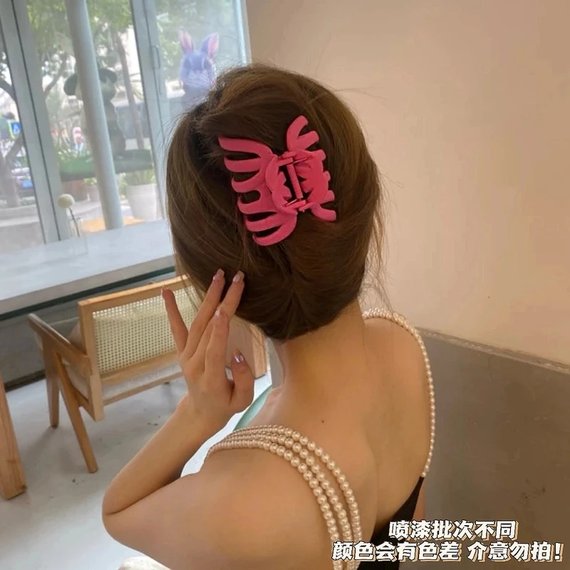 【7·9/两个】时尚马尾大号简约黑色抓夹复古梳头便携扎头发马尾夹