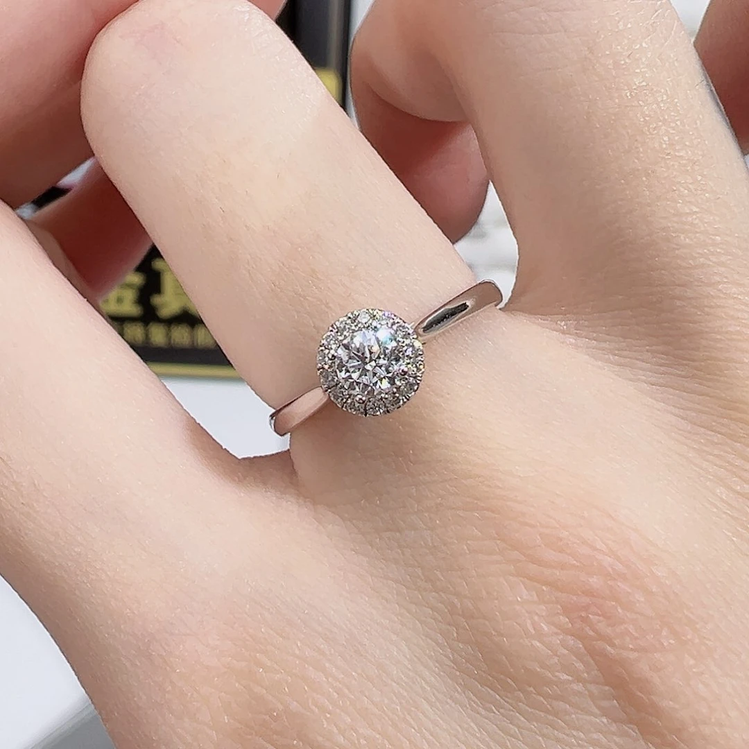 天然钻石戒指/指环18K金镶嵌DS24120069