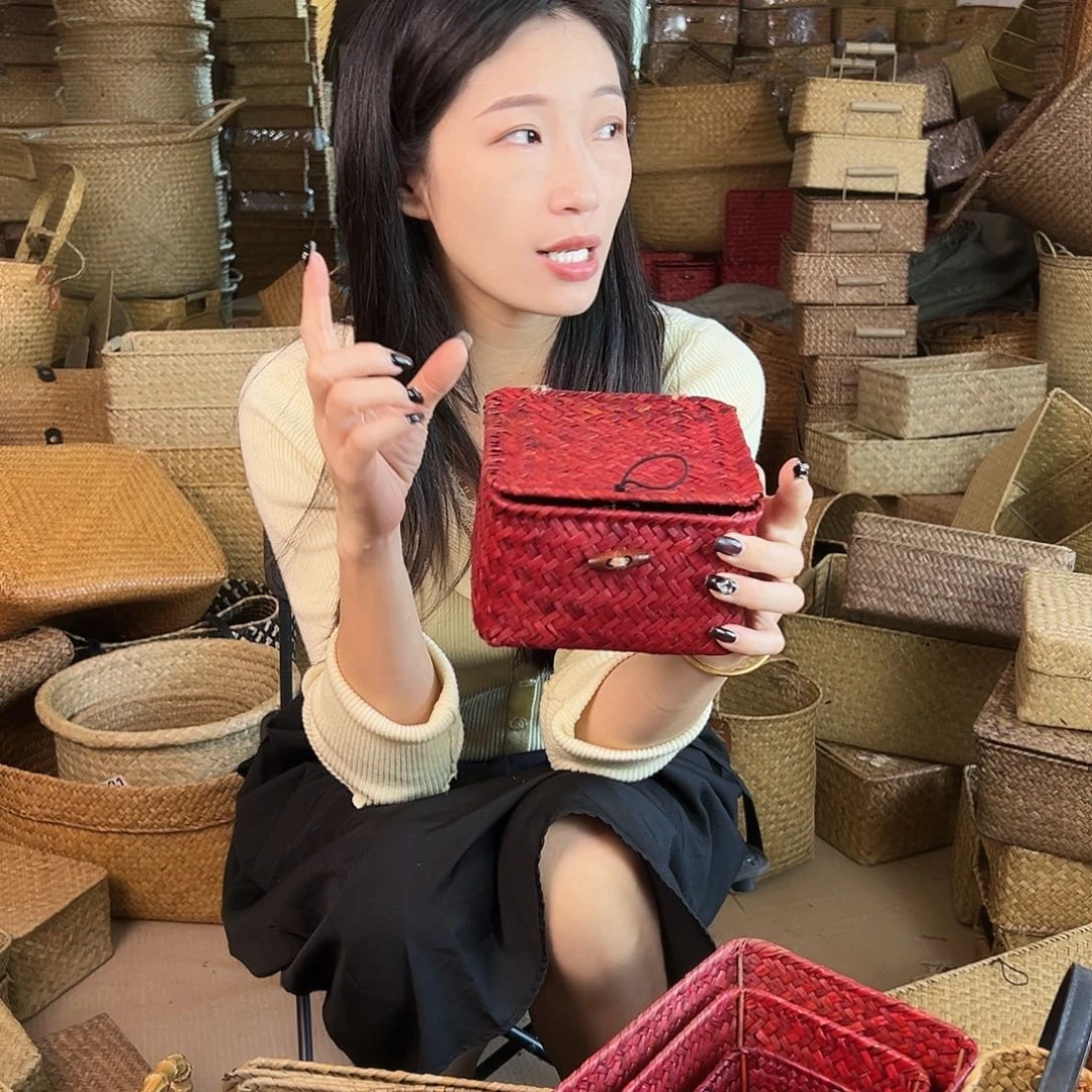 草编草编包/草编收纳盒带瑕疵