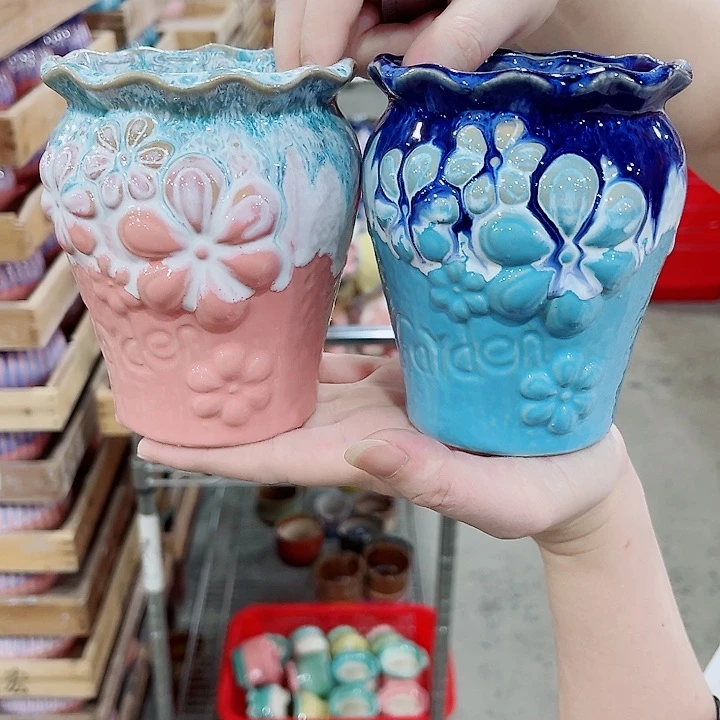 有孔，凑10元包邮陶瓷花盆发货！