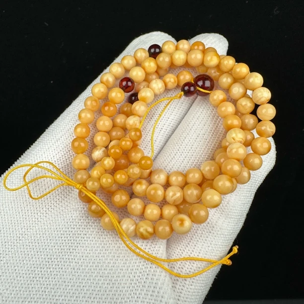 R2653天然原矿蜜蜡 脖挂 5mm 抖音基地质检发货