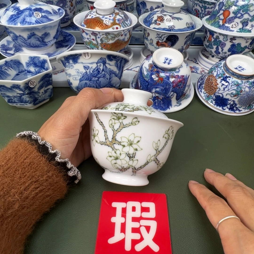 陶瓷景德镇纯手工纯手绘茶具木木50