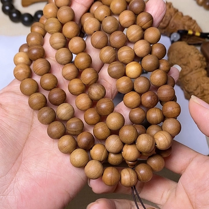 虫***6无事牌檀香木老山檀香老料1.0/108圆珠