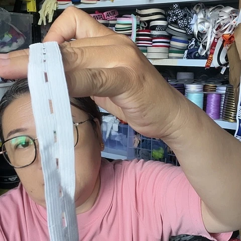 带眼的白色松紧带五米