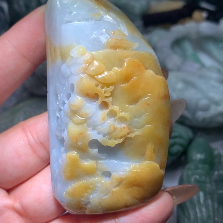 翡翠未镶嵌颈饰保真天然A货翡翠