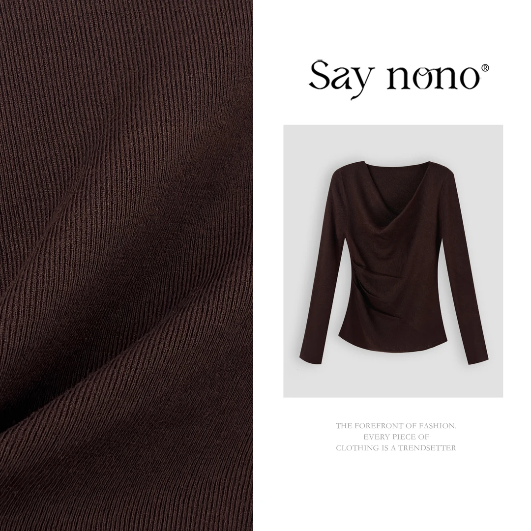 懒猫nono│Saynono 氛围感荡领羊毛针织上衣+气质半身裙GJ5492CY