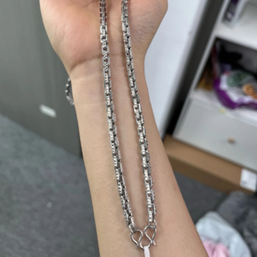 铂金pt950车花密卡项链56.28克