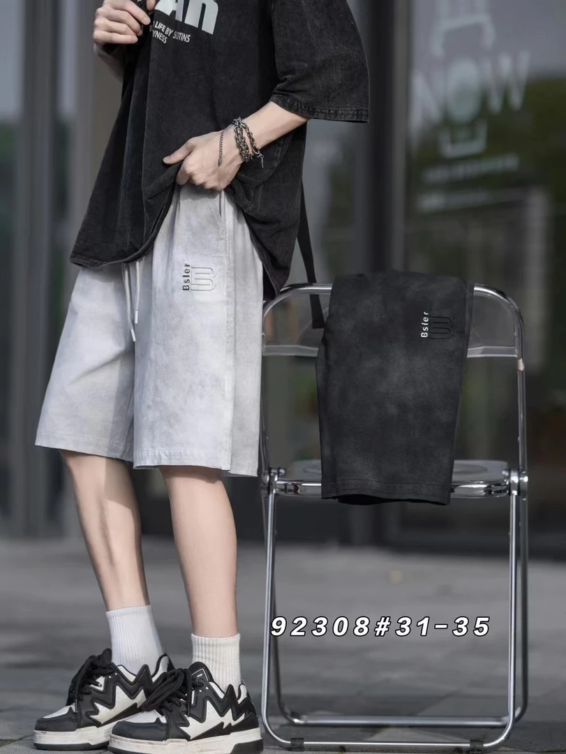 【92308-灰色】青少年夏季针织五分裤