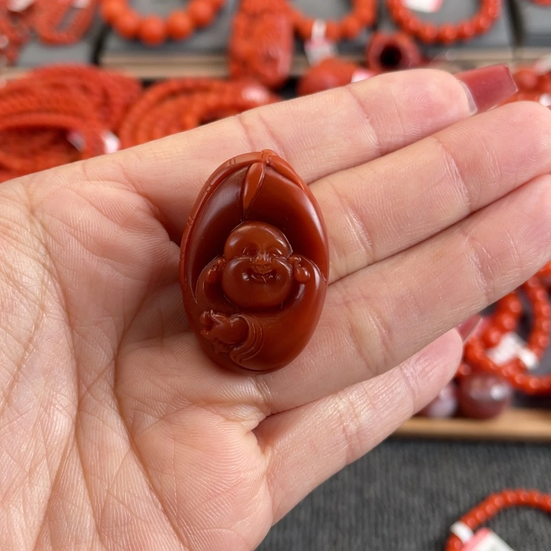 南红玛瑙未镶嵌吊坠(不含链)瓦西南红佛公