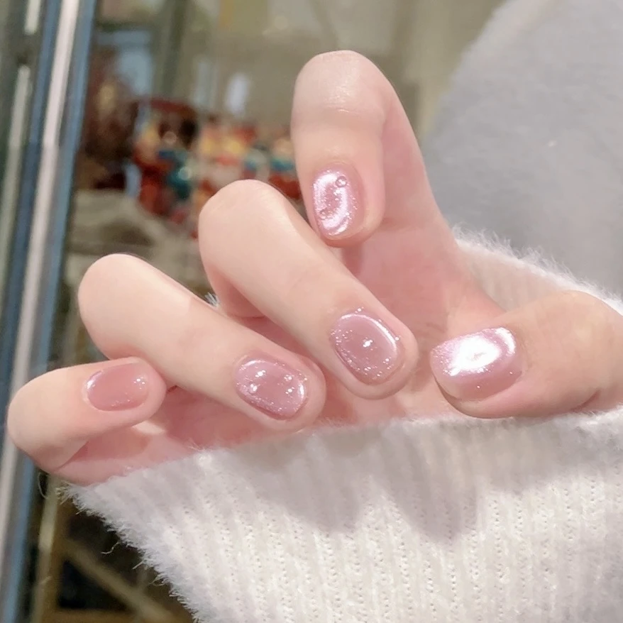 【多肉葡萄】野世穿戴甲 葡萄紫冰透猫眼显白少女美甲